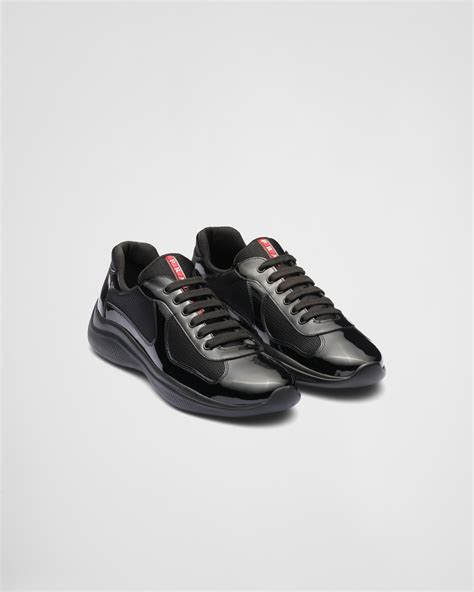 authentic prada black tennis shoes men's|men's prada sneakers on clearance.